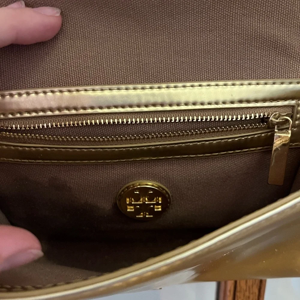 Tory Burch Gold Crossbody Bag